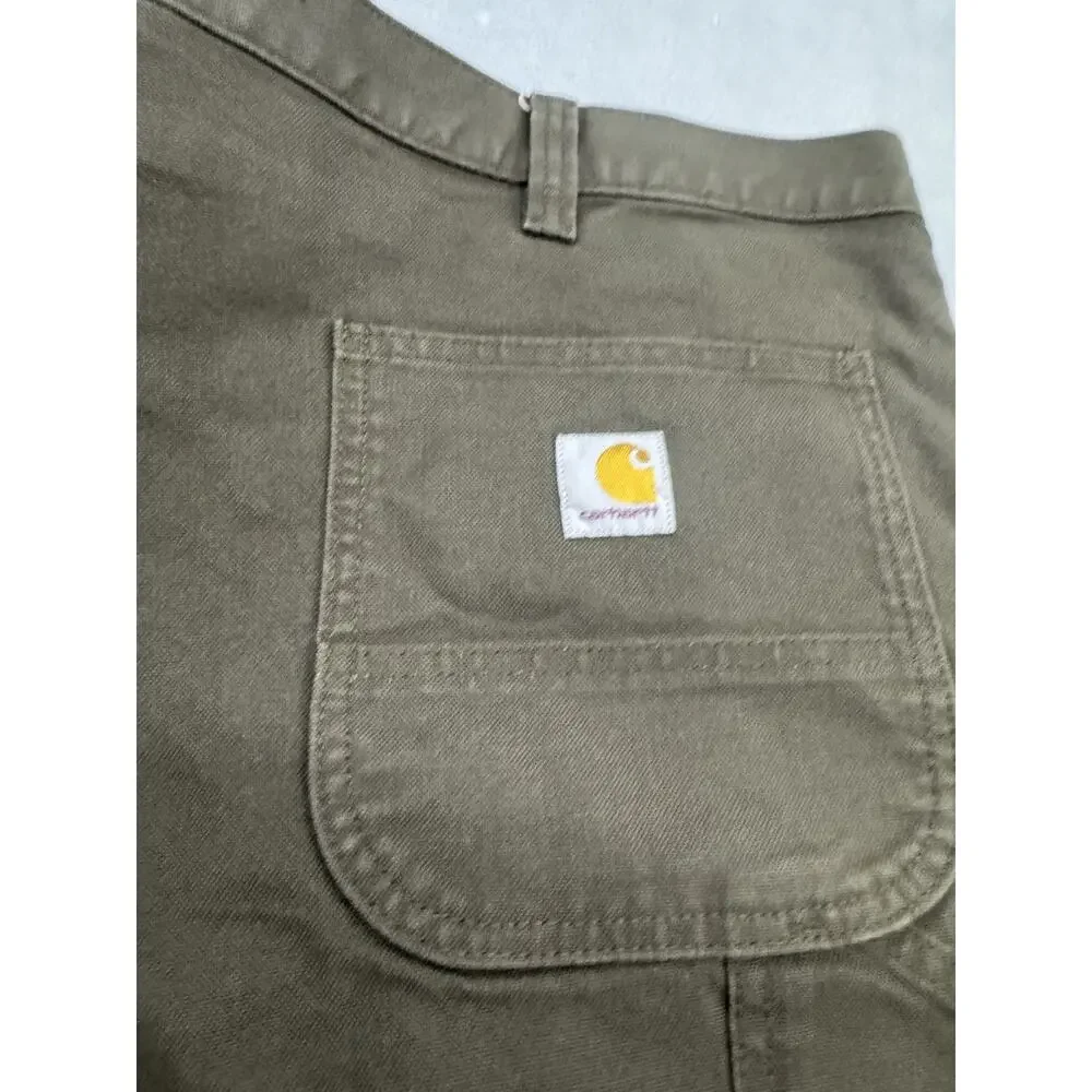 NEW Carhartt Mens Relaxed Fit Twill Utility Work Pants Dark Olive B324-M 44x32